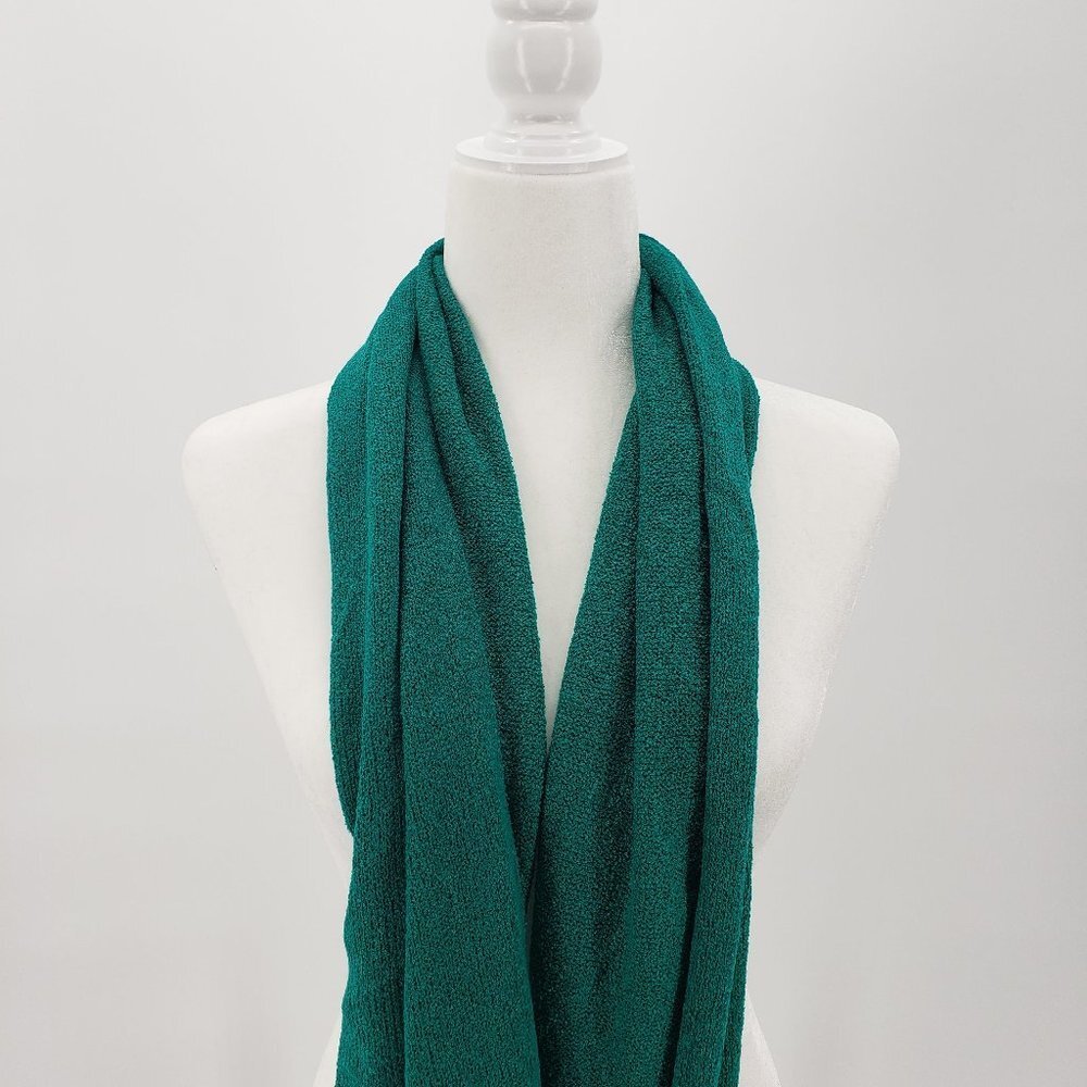 LINEA by Louis Dell'Olio Boucle Knit Sweater Scarf Cerulean Teal Green - Picture 6 of 6